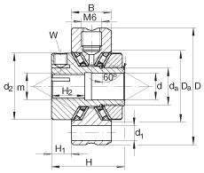 推力錐形保持架滾針軸承 ZAXFM0835, 雙向，預(yù)載