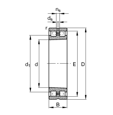 圓柱滾子軸承 NN3020-AS-K-M-SP, 根據(jù) DIN 5412-4 標(biāo)準(zhǔn)的主要尺寸, 非定位軸承, 雙列，帶錐孔，錐度 1:12 ，可分離, 帶保持架，減小的徑向內(nèi)部游隙，限制公差