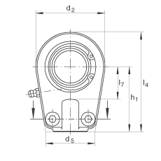 液壓桿端軸承 GIHRK35-DO, 根據(jù) DIN ISO 12 240-4 標(biāo)準(zhǔn)，帶右旋螺紋夾緊裝置，需維護(hù)